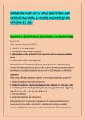 GLOMERULONEPHRITIS EXAM QUESTIONS AND &NewLine;CORRECT ANSWERS &lpar;VERIFIED ANSWERS&rpar; PLUS &NewLine;RATIONALES 2026