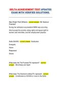 Delta Achievement Test &ndash; Delta Sigma Theta Exam Questions and Verified Solutions Study Guide