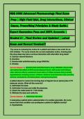 NSG 6005 Advanced Pharmacology Final Exam&NewLine; Prep &vert; High-Yield Q&A&comma; Drug Interactions&comma; Clinical&NewLine; Cases&comma; Prescribing Principles & Study Guide&vert; &NewLine;Expert Guarantee Pass and 100&percnt; Accurate &vert; &NewLine;Graded A&plus; &comma; Final Review and Updated &vert; Latest &NewLine;Exam and Newest Ver