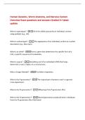 Human Genetics&comma; Worm Anatomy&comma; and Nervous System&NewLine;Overview Exam questions and answers Graded A&plus; latest&NewLine;update
