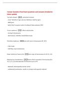 Human Genetics Final Exam questions and answers Graded A&plus;&NewLine;latest update