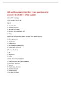 IBD and Pancreatic Disorders Exam questions and&NewLine;answers Graded A&plus;&vert; latest update&NewLine;classic IBD onset age&NewLine;15-35&comma; crohns also 70-80&NewLine;IBD RF&NewLine;1&period; western diet&NewLine;2&period; smoking &lpar;crohns&rpar;&NewLine;3&period; alt bowel microbes&NewLine;4&period; NSAIDS&comma; Contraceptives&comma; HRT&NewLine;Crohn's&NewLine;transm