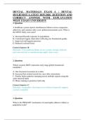 DENTAL MATERIALS EXAM 6 &vert; DENTAL&NewLine;HYGIENIST&vert; LATEST 2025-2026 QUESTION AND&NewLine;CORRECT ANSWER WITH EXPLANATION