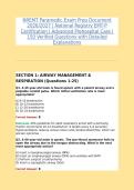 NREMT Paramedic Exam Prep Document 2026&sol;2027 &vert; National Registry EMT-P Certification &vert; Advanced Prehospital Care &vert; 150 Verified Questions with Detailed Explanations