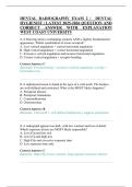 DENTAL RADIOGRAPHY EXAM 2 &vert; DENTAL&NewLine;HYGIENIST &vert; LATEST 2025-2026 QUESTION AND&NewLine;CORRECT ANSWER WITH EXPLANATION