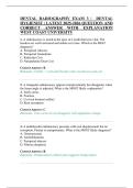 DENTAL RADIOGRAPHY EXAM 3 &vert; DENTAL&NewLine;HYGIENIST &vert; LATEST 2025-2026 QUESTION AND&NewLine;CORRECT ANSWER WITH EXPLANATION