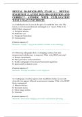 DENTAL RADIOGRAPHY EXAM 4 &vert; DENTAL&NewLine;HYGIENIST &vert; LATEST 2025-2026 QUESTION AND&NewLine;CORRECT ANSWER WITH EXPLANATION
