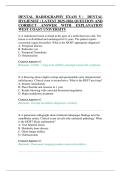 DENTAL RADIOGRAPHY EXAM 5 &vert; DENTAL&NewLine;HYGIENIST &vert; LATEST 2025-2026 QUESTION AND&NewLine;CORRECT ANSWER WITH EXPLANATION
