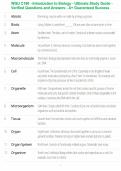 WGU C190 - Introduction to Biology - Ultimate Study Guide - Verified Questions and Answers - A&plus; Guaranteed Success