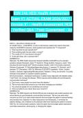 BSN 246 HESI Health Assessment Exam V1 ACTUAL EXAM 2026&sol;2027 &vert; Version V1 &vert; Health Assessment HESI &vert; Verified Q&A &vert; Pass Guaranteed - A&plus; Graded&NewLine;&NewLine;