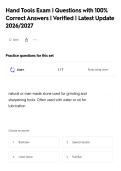 Hand Tools Exam &vert; Questions with 100&percnt;&NewLine;Correct Answers &vert; Verified &vert; Latest Update&NewLine;2026&sol;2027