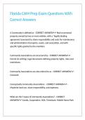 Florida CAM Prep Exam Questions With Correct Answers