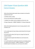CNA Chapter 9 Exam Questions With Correct Answers&period;