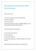 CNA Chapter 3 Exam Questions With Correct Answers