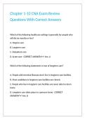 Chapter 1-10 CNA Exam Review Questions With Correct Answers