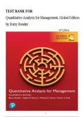 Test Bank for Quantitative Analysis for Management&comma; 14th Edition by Barry Render&comma; Ralph Stair Jr&comma; Michael Hanna&vert; Updated Version