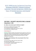 WGU D488 Security Architecture Exam Prep Document 2026&sol;2027 &vert; Western Governors University &vert; Security Architecture&comma; IAM & Zero Trust &vert; 70 Verified Questions with Detailed Rationales