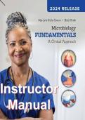 Instructor Manual Microbiology Fundamentals A Clinical Approach 2024 Release By Marjorie Kelly Cowan&comma; Heidi Smith&comma; Jennifer Lusk 