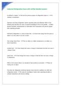 Industrial Refrigeration Exam with verified detailed answers