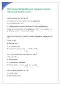 RETA Industrial Refrigeration Book 3 &lpar;Revision&rpar; questions with accurate detailed answers