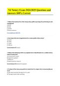 NJ Notary Exam 2024&sol;2025 Questions and Answers 100&percnt; Correct&NewLine;