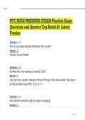 NYC HIGH PRESSURE STEAM Practice Exam Questions and Answers Top Rated A&plus; Latest