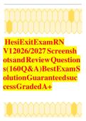 HESI Exit Exam RN V1&colon; 160 Questions & Answers &lpar;2026&sol;2027 Update&rpar;&NewLine;&NewLine;