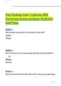 Water Distribution Grade 1 Certification ADEQ Practice Exam Questions and Answers Top Rated A&plus; Latest Version &period;&NewLine;