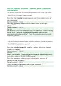 HIT 205 MODULE 8 CODING LAB FINAL EXAM QUESTIONS AND ANSWERS