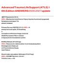 ATLS 10th Edition Exam  questions and answers 2026-2027