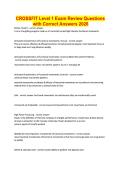 CROSSFIT Level 1 Exam Review Questions &NewLine;with Correct Answers 2026 