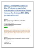 Georgia Conditioned Air Contractor &NewLine;Class Ii Professional Examination &NewLine;Questions And Correct Answers &lpar;Verified &NewLine;Answers&rpar; Plus Rationales 2026 Q&A &vert; &NewLine;Instant Download Pdf 
