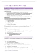 Samenvatting analyse van mediateksten &lpar;2e bachelor communicatiewetenschappen&rpar;