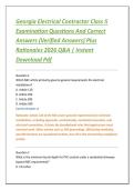 Georgia Electrical Contractor Class Ii &NewLine;Examination Questions And Correct &NewLine;Answers &lpar;Verified Answers&rpar; Plus &NewLine;Rationales 2026 Q&A &vert; Instant &NewLine;Download Pdf 