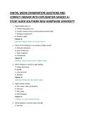 DIGITAL MEDIA EXAMINATION QUESTIONS AND &NewLine;CORRECT ANSWER WITH EXPLANATION GRADED A&plus; &NewLine;STUDY GUIDE
