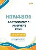 HIN4801 Assignment 3 &vert;&vert;&lpar;Answers and Guidelines&rpar;&vert;Due Date 29 June 2026