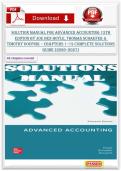Solution Manual for Advanced Accounting 15th Edition by Joe Ben Hoyle&comma; Thomas Schaefer & Timothy Doupnik &vert; Complete Chapters 1&ndash;19 Solutions Guide&comma; Answer Key & Exam Prep 2026&ndash;2027