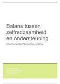Praktijkonderzoek &vert; Balans zelfredzaamheid en ondersteuning &vert; Saxion &vert; 2025&sol;26&vert;CIJFER 9