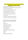 Crisis Management & Intervention Questions &NewLine;with Correct Answers 2026 