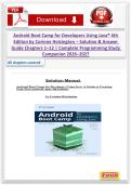 Android Boot Camp for Developers Using Java&reg; 4th Edition by Corinne Hoisington &vert; Solution & Answer Guide Chapters 1&ndash;12 Complete Programming Study Companion 2026&ndash;2027