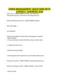 CRISIS MANAGEMENT QUESTIONS WITH &NewLine;CORRECT ANSWERS 2026 