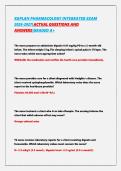 KAPLAN PHARMACOLOGY INTEGRATED EXAM 2026-2027&vert;ACTUAL QUESTIONS AND ANSWERS&vert;GRADED A&plus;