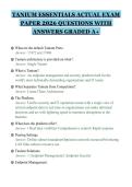 TANIUM ESSENTIALS ACTUAL EXAM&NewLine;PAPER 2026 QUESTIONS WITH&NewLine;ANSWERS GRADED A&plus;