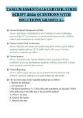 TANIUM ESSENTIALS CERTIFICATION&NewLine;SCRIPT 2026 QUESTIONS WITH&NewLine;SOLUTIONS GRADED A&plus;&NewLine;