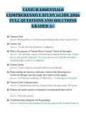 TANIUM ESSENTIALS&NewLine;COMPREHENSIVE STUDY GUIDE 2026&NewLine;FULL QUESTIONS AND SOLUTIONS&NewLine;GRADED A&plus;&NewLine;