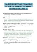TANIUM ESSENTIALS FINAL TEST&NewLine;2026 QUESTIONS WITH CORRECT&NewLine;ANSWERS GRADED A&plus;&NewLine;