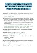 TANIUM ESSENTIALS PRACTICE&NewLine;EXAMINATION 2026 QUESTIONS&NewLine;WITH ANSWERS GRADED A&plus;&NewLine;