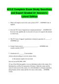 NYLE Complete Exam Study Questions &NewLine;and Expert Graded A&plus; Answers &vert; &NewLine;Latest Edition 