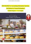 Test Bank For Accounting Information Systems 3rd Edition by Vernon Richardson&comma;  Verified Chapters 1 - 18&comma; Complete  &NewLine;