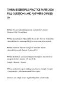 TANIUM ESSENTIALS PRACTICE PAPER 2026&NewLine;FULL QUESTIONS AND ANSWERS GRADED&NewLine;A&plus;